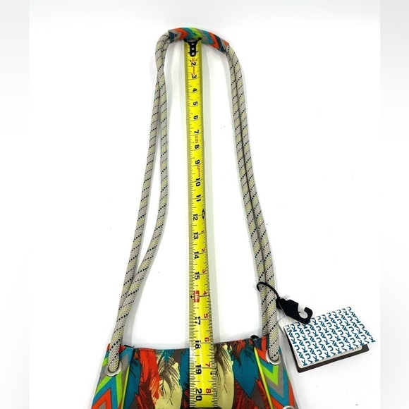 Kavu Phoenix Feather Slingshot Bag Crossbody Rope Straps Colorful Purse Boho NWT - Picture 10 of 11